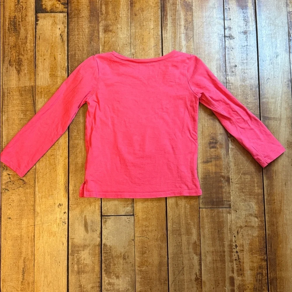 Carters Long Sleeve Bunny Tee size 4T pink coral cotton Easter spring
